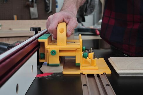 Microjig GRR-Ripper Pro-Ultimate 3D pushblock للسلامة والدقة والتحكم | نظام القوة 3-توجيه | يتضمن مجموعة Syferip | مثالي لمشاهدة الطاولة ، جدول التوجيه والمزيد ، GR-200PRO ، الأصفر in Kuwait