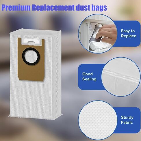 Replacement Accessories Parts for Eufy X10 Pro Omni 2-Roller Brush 5-Side Brush 3-HEPA Filter 4 Mop Pads 4 Dust Bags 1 Cleanning Tool in Saudi Arabia