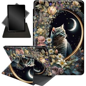 Case for All-New Amazon Kindle Fire HD 10 Tablet & Fire HD 10 Plus Case(11th Generation, 2021 Release) 10.1" 360 Degree Rotating Stand Protective Cover Wake Up/Sleep Feature,Hummingbird Pink Cherry in Saudi Arabia