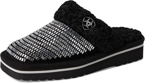 ARIAT Women's Indoor/Outdoor Warm Comfortable Jackie Square Toe Exotic Platform Stack Slippers with Suede Leather Uppers in Saudi Arabia