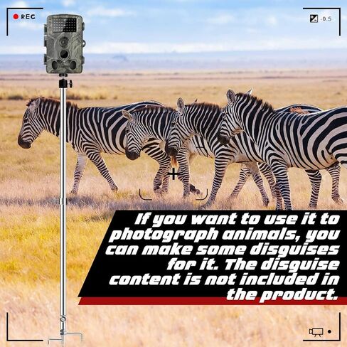 4 Pack Trail Camera Stand Mount 360° Adjustable Stainless Steel Game Camera Stand 1/4 -20 Thread Foldable Camera Mounting Bracket Camera Stake Post for Outdoor Hunting Night Fishing Lights in Kuwait