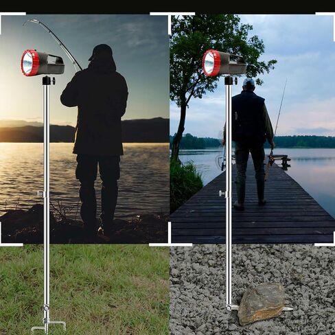 4 Pack Trail Camera Stand Mount 360° Adjustable Stainless Steel Game Camera Stand 1/4 -20 Thread Foldable Camera Mounting Bracket Camera Stake Post for Outdoor Hunting Night Fishing Lights in Kuwait