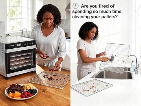 صفائح تجفيف السيليكون مقاس 14 × 21 بوصة 8 قطع، مادة سيليكون غذائية غير لاصقة، قابلة لإعادة الاستخدام وسهلة التنظيف. in Kuwait