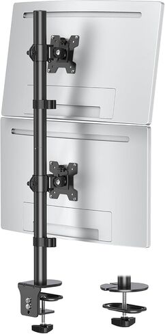 MOUNTUP Triple Monitor Stand, Height Adjustable Monitor Desk Mount Fit for Three 17 to 32 Inch Computer Screens, Stacked Monitor Arm for 3 monitors, with C-Clamp and Grommet Base,up to 17.6lbs per Arm in Kuwait