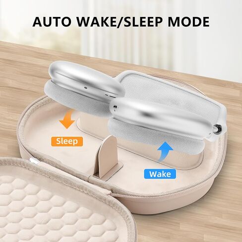 غطاء حافظة Maxjoy لهاتف Apple Airpods Max الذكي، ملحقات غطاء حماية من جلد البولي يوريثان الناعم لجهاز Airpod Max مع وضع النوم، حقيبة حمل مضادة للغبار لسماعات Airpods Pro Max، أسود in Kuwait