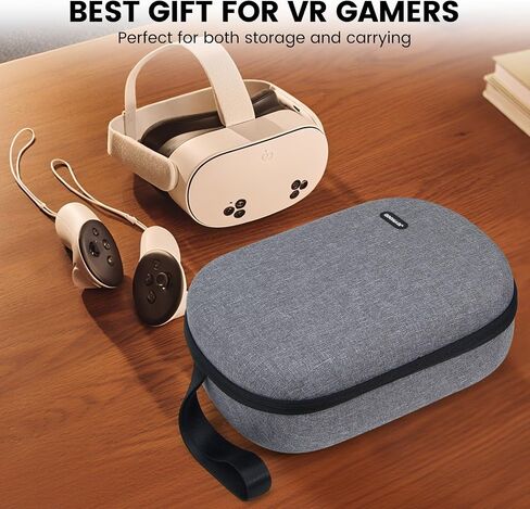 JoyHood Hard Carrying Case Compatible with Meta Quest 3/Oculus Quest 2/Pro/PICO4 VR Headset, Travel Storage Case fits for Elite Strap/Touch Controllers/Battery Pack/Charging Cable in Kuwait