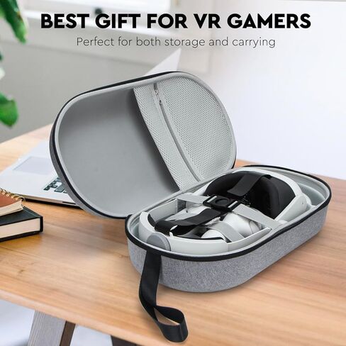 حقيبة حمل صلبة من JoyHood متوافقة مع سماعات Meta Quest 3/Oculus Quest 2/Pro/PICO4 VR، حقيبة تخزين للسفر تناسب حزام النخبة/وحدات التحكم التي تعمل باللمس/حزمة البطارية/كابل الشحن in Kuwait