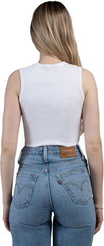 Hype & Vice Cut-Off Tank for Women (X-Small) - University of Michigan Top for Women, Cropped Fit Tank Top, College Shirts for Game Days - White in Saudi Arabia