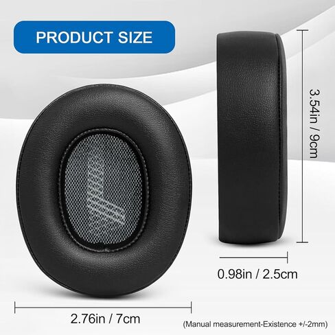 GVOEARS Cooling Gel Replacement Ear Pads for JBL Live 650/660BTNC E65BTNC Headphone, Ear Pads with Memory Foam and Breathable ICE Silk Fabric (Black) in Kuwait