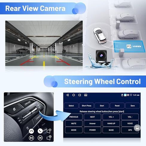 راديو ستيريو للسيارة 2+64G Android 13 CarPlay لسيارة Jeep Compass Patriot 2007-2009، شاشة لمس عالية الدقة 10.1 بوصة متوافقة مع Android Auto، كاميرا احتياطية AHD، وصلة مرآة، GPS، WiFi، FM RDS in Kuwait