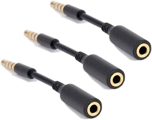 3-Pack AUX Headphone 3.5mm Extension Cable - Male to Female Extender Audio Auxiliary Jack Adapter Wire Cord Plug Connector for iPhone iPod iPad, Smartphone Tablet, Home Car Speaker System (3 INCH) in Saudi Arabia