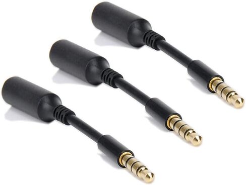 3-Pack AUX Headphone 3.5mm Extension Cable - Male to Female Extender Audio Auxiliary Jack Adapter Wire Cord Plug Connector for iPhone iPod iPad, Smartphone Tablet, Home Car Speaker System (3 INCH) in Saudi Arabia