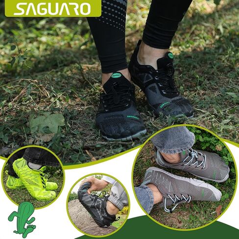Saguaro Womens Mens Barefoot Shoes Minimalist Trail Runner Wide Toe Box Zero Drop Outdoor Cross Shoe in Kuwait
