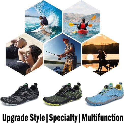 Saguaro Womens Mens Barefoot Shoes Minimalist Trail Runner Wide Toe Box Zero Drop Outdoor Cross Shoe in Kuwait