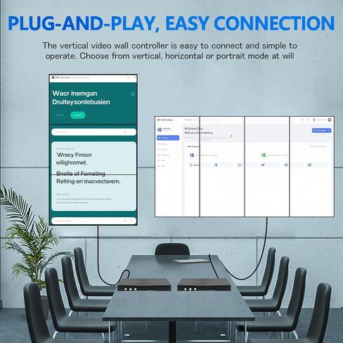 4K ICUIXIAN Video Wall Controller 2x2 4k Multi-View Seamless Matrix Switcher 4x4 Support HDMI 2.0、RS232 Software、 3.5MM Audio 、1x4 4x1 Video Wall 90-180-270° of Rotation(4x4 Matrix+2x2 Video Wall) in Kuwait
