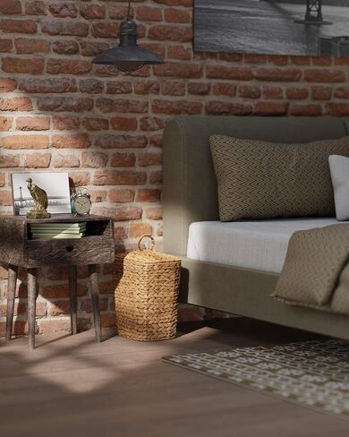 BLUEWEST 3 Gallon Wicker Trash Can with Lid, Handwoven Rattan Trash Can, Woven Decorative Wastebasket, Wicker Waste Basket with Removable Plastic Inner Bin for Bathroom, Bedroom, Office, or Kitchen in Kuwait