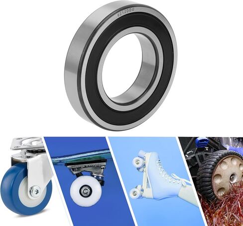 ACROPIX 63/32DDU Deep Groove Ball Bearings Lubricated Bearings Double Rubber Seal 32x75x20mm Black Silver Tone in Saudi Arabia