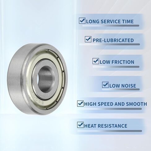 ACROPIX 6201z Deep Groove Ball Bearings P6 12x32x10mm Lubricated Bearings Metal Seal Silver Tone Scooter Skateboard Wheel in Saudi Arabia