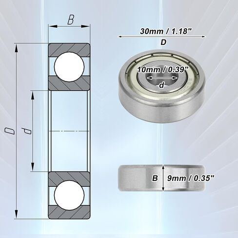ACROPIX 6201z Deep Groove Ball Bearings P6 12x32x10mm Lubricated Bearings Metal Seal Silver Tone Scooter Skateboard Wheel in Saudi Arabia