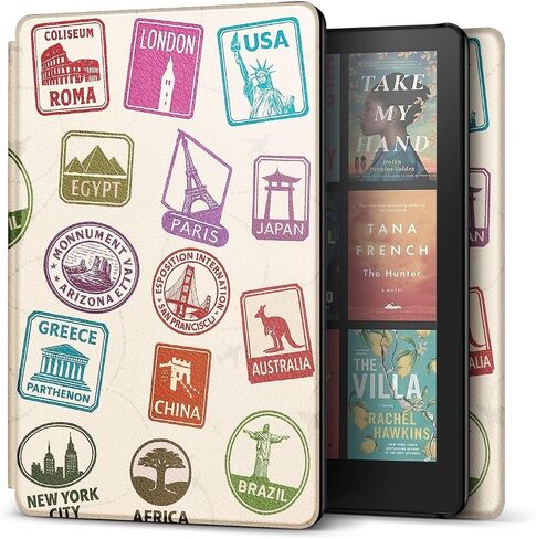 حافظة TNP لجهاز Kindle Paperwhite الجيل الثاني عشر 2024 / Kindle Colorsoft Signature Edition - حافظة حماية مطوية من جلد البولي يوريثان مقاس 7 بوصات لجهاز Kindle Paperwhite للأطفال مع خاصية النوم/الاستيقاظ التلقائي، فلامنغو وردي in Kuwait