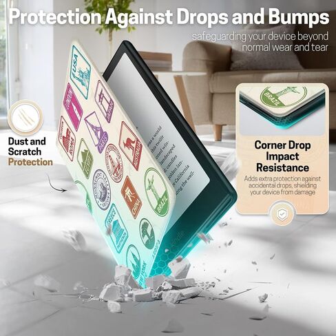 حافظة TNP لجهاز Kindle Paperwhite الجيل الثاني عشر 2024 / Kindle Colorsoft Signature Edition - حافظة حماية مطوية من جلد البولي يوريثان مقاس 7 بوصات لجهاز Kindle Paperwhite للأطفال مع خاصية النوم/الاستيقاظ التلقائي، فلامنغو وردي in Kuwait
