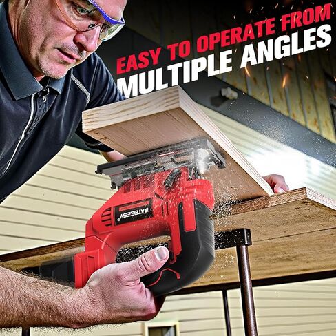 منشار رقص لاسلكي لبطارية ديوالت 20 فولت كحد أقصى، أداة قطع بانوراما بدون فرش، سرعة متغيرة 2900 دورة في الدقيقة، قطع مشطوفة 45 درجة، 3 عمل مداري، مع شفرات منشار قطع مستقيم/منحني/دائرة (أداة فقط) in Kuwait