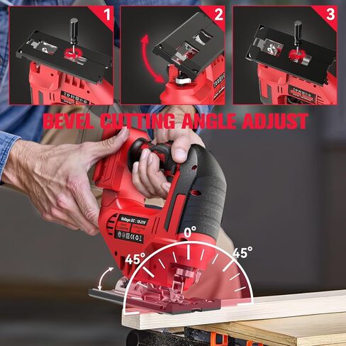 منشار رقص لاسلكي لبطارية ديوالت 20 فولت كحد أقصى، أداة قطع بانوراما بدون فرش، سرعة متغيرة 2900 دورة في الدقيقة، قطع مشطوفة 45 درجة، 3 عمل مداري، مع شفرات منشار قطع مستقيم/منحني/دائرة (أداة فقط) in Kuwait