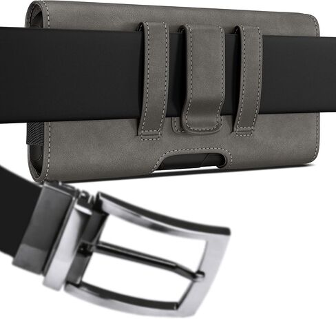 Case for Large iPhone Plus, Pro Max 16 15 14 13 12 11 Xs, Samsung Galaxy S25+ S24+ S23+ S22+ S21+, Cell Phone Belt Holster Clip, ID Card Holder Pouch, Fits Otterbox Case - Black in Kuwait