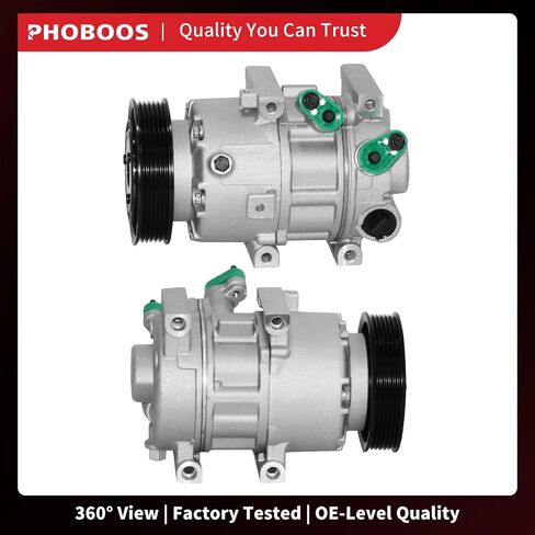 ضاغط Phoboos A/C مع القابض متوافق مع Hyundai Sonata 2012-2014 ، Kia Optima 2012-2018 ، L4 2.0L/2.4L. تبريد سريع ، ضوضاء منخفضة ، تسهيل التثبيت ، المرجع. CO29159C ، 178328 in Kuwait