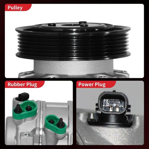 ضاغط Phoboos A/C مع القابض متوافق مع Hyundai Sonata 2012-2014 ، Kia Optima 2012-2018 ، L4 2.0L/2.4L. تبريد سريع ، ضوضاء منخفضة ، تسهيل التثبيت ، المرجع. CO29159C ، 178328 in Kuwait