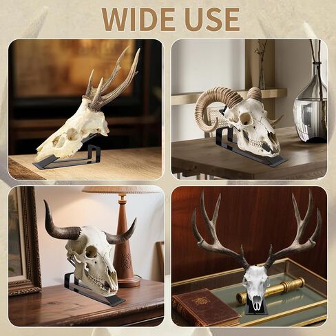 European Mount Skull Hanger, Deer Hanger, 4 Pack 4.1"x1.4" Skull Mount Hanger for Deer Mule Antelope Coyote and Small Game Animals, Sturdy and Strong, Easy to Mount, Indoor or Outdoor Use in Kuwait