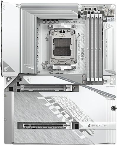 GIGABYTE B850M AORUS Elite WIFI6E ICE AMD AM5 LGA 1718 Motherboard, mATX, DDR5, 2X M.2, PCIe 5.0, USB-C, WIFI6E, 2.5GbE LAN, EZ-Latch, 5-Year Warranty in Kuwait