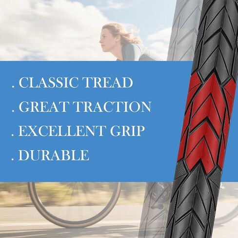 SIMEIQI 700x35C/37-622 Bike Tires and Inner Tubes with Presta Valves 2 Pack 700C Road Bike Tires Black Wall or Brown Wall for Hybrid Bicycles Tyres in Kuwait