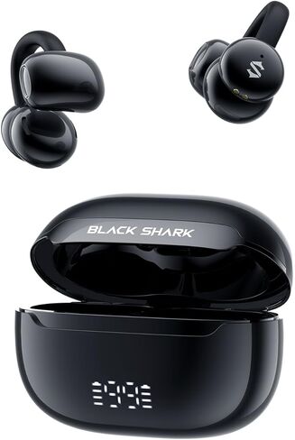 سماعات أذن بلوتوث لاسلكية من بلاك شارك مع زمن استجابة منخفض للغاية 45 مللي ثانية، ألعاب 5.2، أوضاع مزدوجة، محرك 10 ملم، وقت تشغيل 35 ساعة، مقاومة للماء IPX4، ميكروفون مدمج - لوسيفر T1 in Kuwait