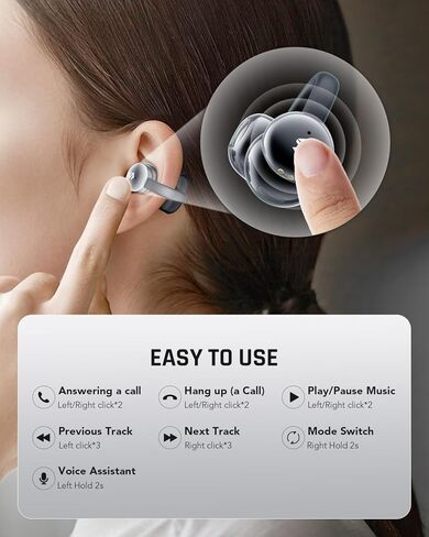 سماعات أذن بلوتوث لاسلكية من بلاك شارك مع زمن استجابة منخفض للغاية 45 مللي ثانية، ألعاب 5.2، أوضاع مزدوجة، محرك 10 ملم، وقت تشغيل 35 ساعة، مقاومة للماء IPX4، ميكروفون مدمج - لوسيفر T1 in Kuwait