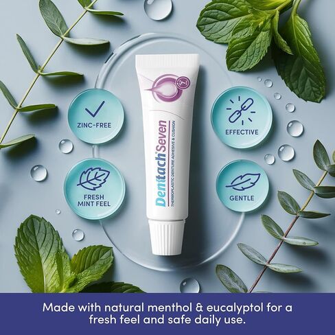 Denttach Denture Adhesive, Thermoplastic Denture Adhesive, Cushion, Reliner for Upper and Lower Dentures, Comfortable, Secure Denture Grip for Up to 7 Days, Non Glue, Zinc Free in Kuwait