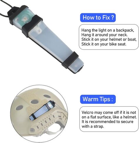 Personal Identification Marker Red Light FMA Helmet Flashing Signal Light for Hiking Boat Cycling in Saudi Arabia