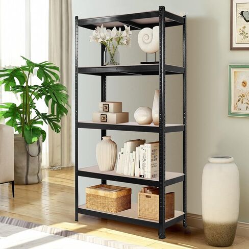 Heavy Duty 5 Tier Shelf - Garage Shelving Units with Shelves Rack, Display Shelves with a Max Load of 1900lbs, Basement Shelving for Garages, Sheds, Warehouses, Workshops Kitchen (Blue, S) in Saudi Arabia