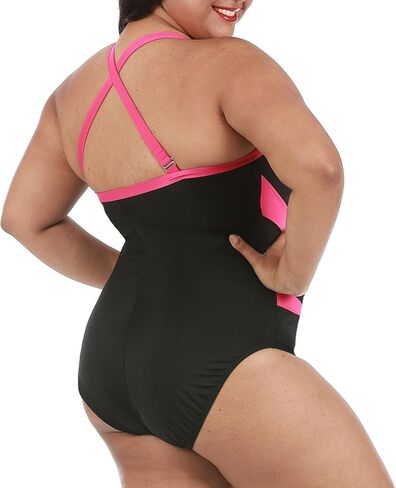 Women's Compression Shapewear | Premium Tummy Control Two-Tone One Piece Full Coverage Swimsuit 13306P in Kuwait