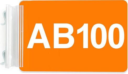 20-Pack Warehouse Aisle Sign Holder, Pallet Rack Sign, Heavy Duty and Durable, Snaps in Rack Upright, 3L Gripper & Unibody Design, 3/4" x 3" Long, Works Up to 3/32-Inch Thick Signs, Sign Not Included in Saudi Arabia