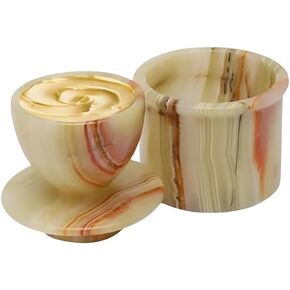 Butter Crock with Lid Multi Green Onyx Butter Keeper Best French Butter Keeper for Home Decorative Butter Pot Christmas Housewarming Gifts in Saudi Arabia