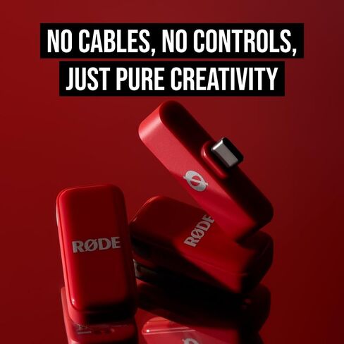 RØDE Wireless Micro - Compact Wireless Microphone, Two Mics with Charge Case for Smartphone Content Creation - USB-C, White in Saudi Arabia