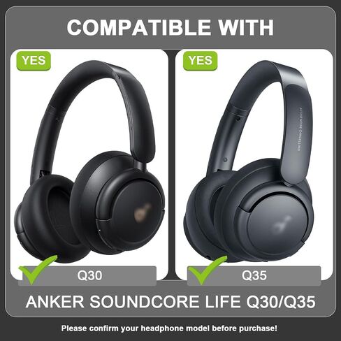 منصات الأذن البديلة لـ Anker Soundcore Life Q30 Q30BT Q35 سماعات الرأس ، وسائد أذن سماعات الرأس ، وأجزاء قمرة الأذن. in Kuwait