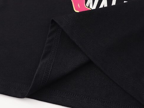 الفتيات قصيرة الأكمام تي شيرت قمم الصيف للأطفال جميل الوجه الوجه crewneck المحملات الحجم 6-18 in Kuwait