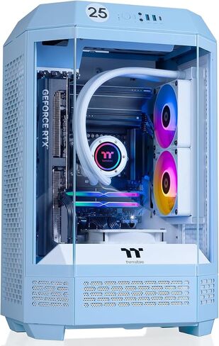 Thermaltake LCGS View 9880-380 Gaming Desktop (AMD Ryzen ™ 7 9800x3d ، ToughRam 32GB DDR5 6400MT/S RGB Memory ، NVIDIA® GEFORCE RTX ™ 5080 ، 1TB NVME M. in Kuwait