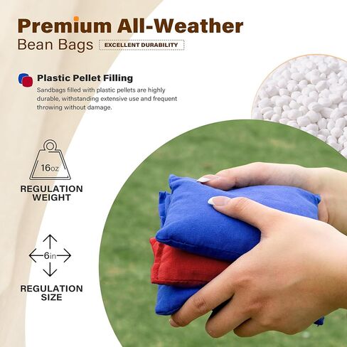 مجموعة ألواح كورنهول من هيمال للأماكن الخارجية، اختر من بين لوحات ألعاب مقاس 4 × 2 قدم أو 3 × 2 قدم تتضمن 8 أكياس رمي بفتحة الذرة in Kuwait