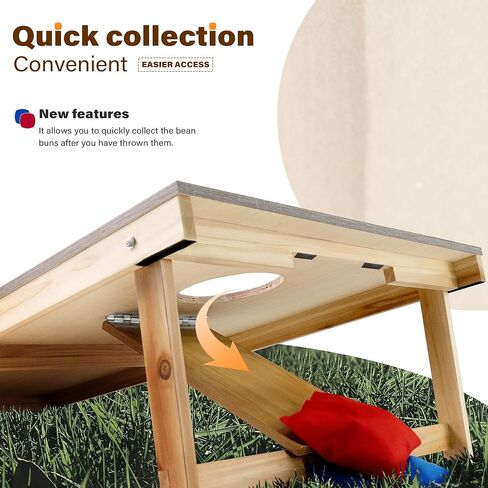 مجموعة ألواح كورنهول من هيمال للأماكن الخارجية، اختر من بين لوحات ألعاب مقاس 4 × 2 قدم أو 3 × 2 قدم تتضمن 8 أكياس رمي بفتحة الذرة in Kuwait