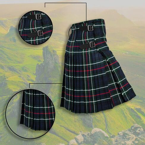 Scottish Kilt for Men - 09 Pcs Kilt Accessories for Men, Wedding Scottish Outfit, Mackenzie, 42 in Saudi Arabia