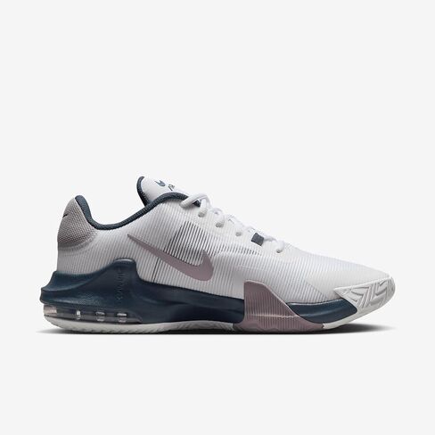 حذاء كرة السلة Nike Impact 4 (DM1124-102، أبيض/كحلي أرموري/رمادي كرة القدم/بنفسجي فاتح خام) مقاس 9 in Saudi Arabia