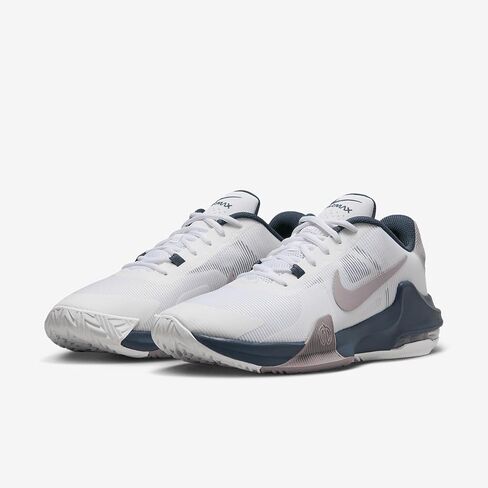حذاء كرة السلة Nike Impact 4 (DM1124-102، أبيض/كحلي أرموري/رمادي كرة القدم/بنفسجي فاتح خام) مقاس 9 in Saudi Arabia